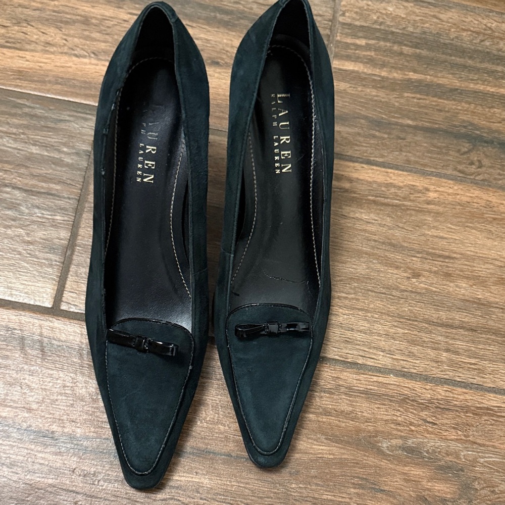 Lauren Ralph Lauren Black Suede Heels